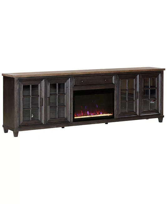 96" Dawnwood 2PC TV Console Set (96" Console and Fireplace)