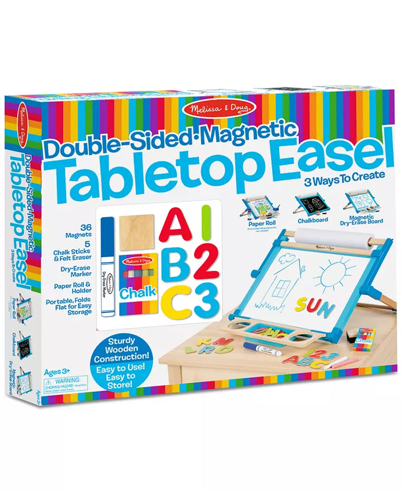 Melissa & Doug Double-Sided Magnetic Tabletop Easel